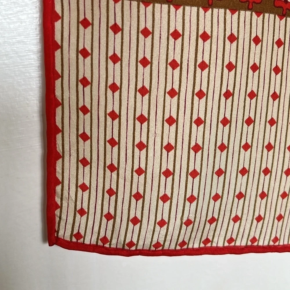 Vintage Echo Flower Long Silk Scarf